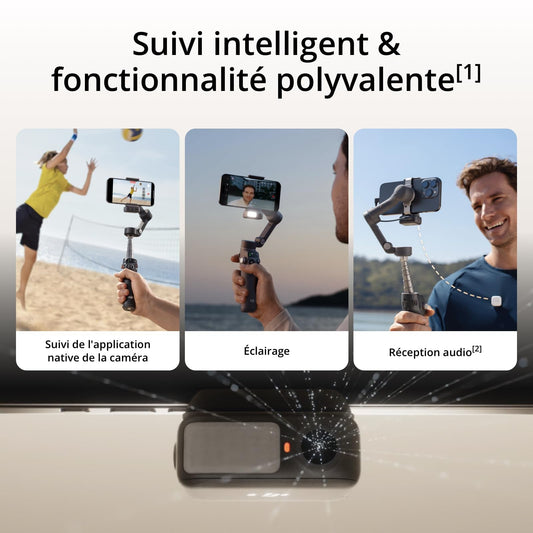DJI Osmo Mobile 7P - Stabilisateur Pro avec module de suivi IA