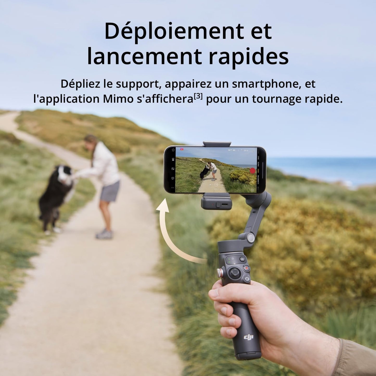 DJI Osmo Mobile 7P - Stabilisateur Pro avec module de suivi IA
