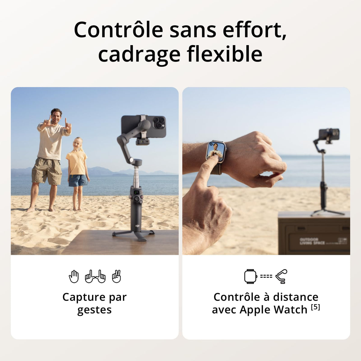 DJI Osmo Mobile 7P - Stabilisateur Pro avec module de suivi IA