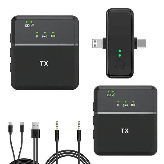 SX31 - Microphone Cravate sans fil 3 en 1  pour iPhone et Android