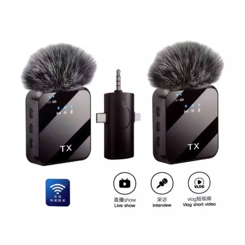 Microphone F11-2 sans fil 3 en 1  pour Téléphone et Ordinateur