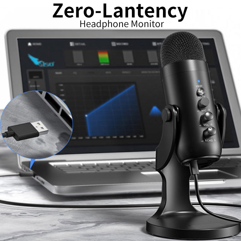 MC-PW8 - Microphone à Condensateur USB pour Téléphone & Ordinateur