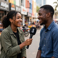 CandC Wireless - Micro pour interview avec 2 émetteurs et 1 récepteur