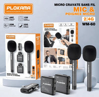Plokama WM-60 - Pack Micro Cravate &  Interview Professionnel pour iPhone & Android