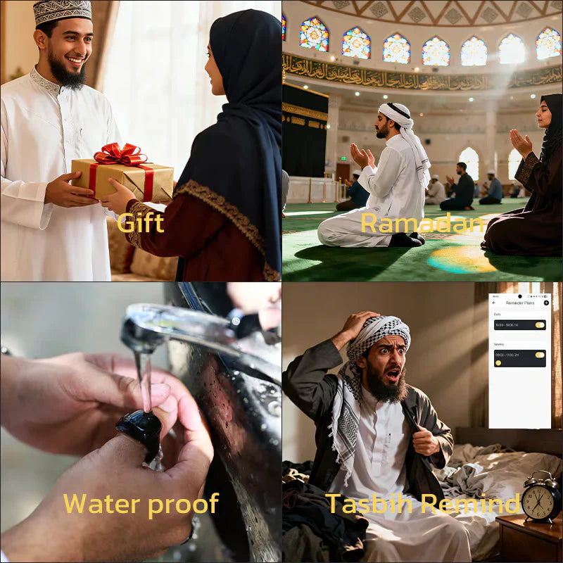 Bague de Zikr Connectée iTasbih Salam +3 Tailles