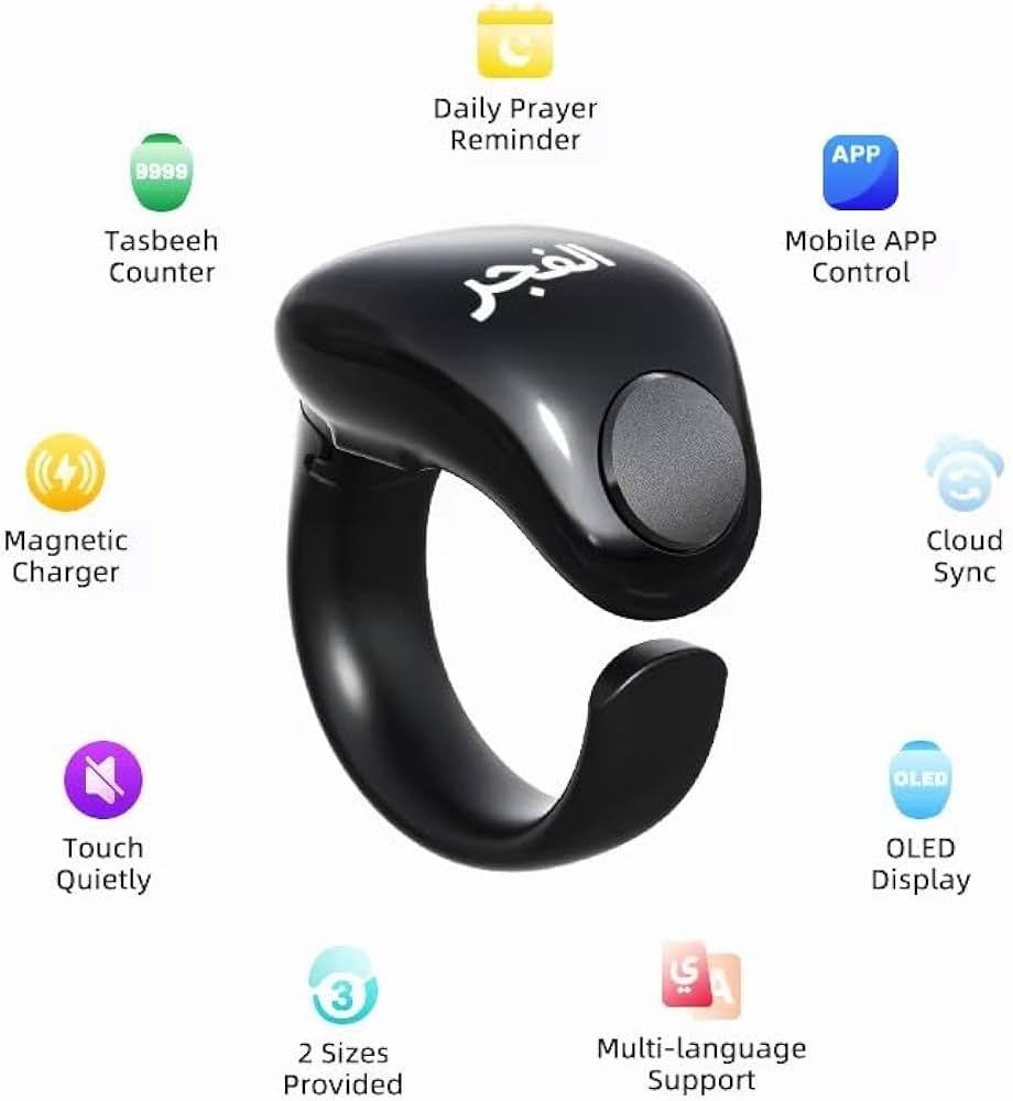 Bague de Zikr iTasbih Salam +2 Tailles