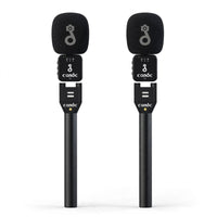 CandC Wireless - Micro pour interview avec 2 émetteurs et 1 récepteur