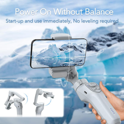 L7C Pro - Stabilisateur de téléphone avec suivi actif par IA, pour iPhone et Android, Vlogging