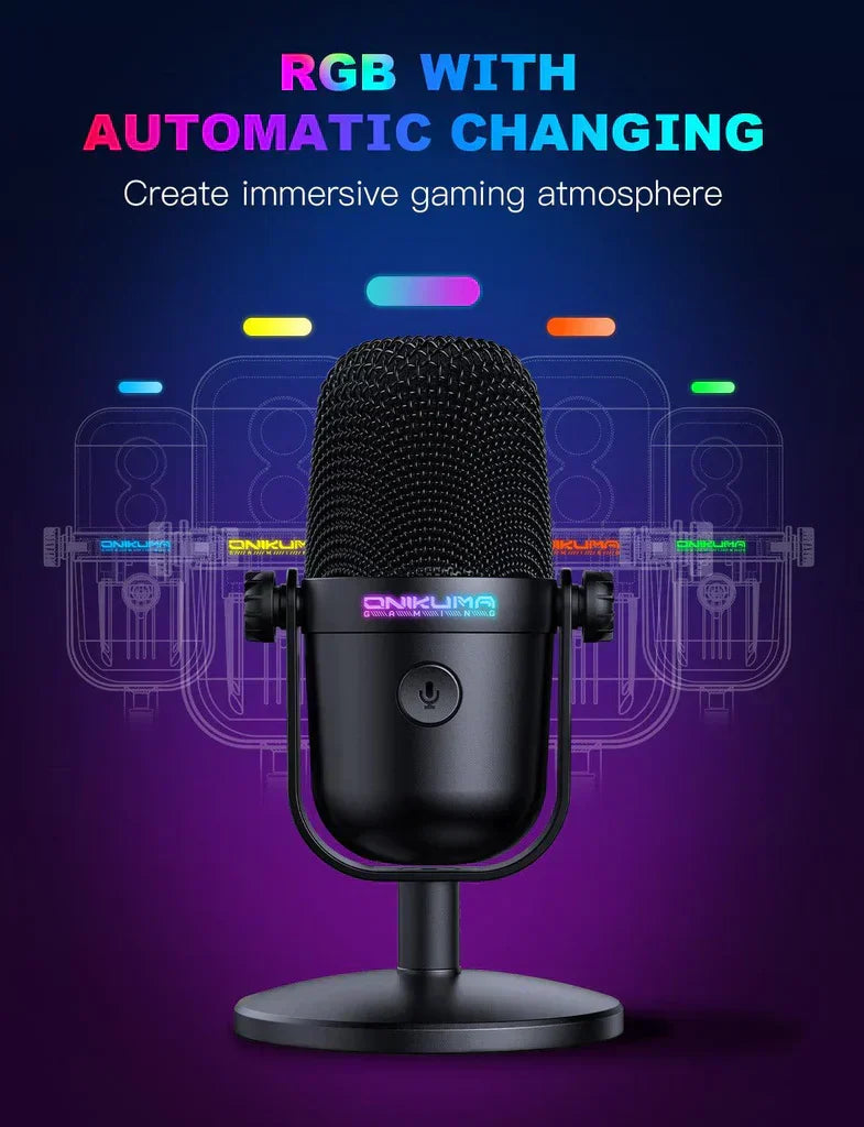 M830 - Microphone à condensateur USB pour Chanter, Discuter en Direct, Streaming