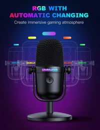 M830 - Microphone à condensateur USB pour Chanter, Discuter en Direct, Streaming