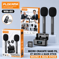 Plokama WM80 - Pack Micro Cravate & Interview pour iPhone & Android