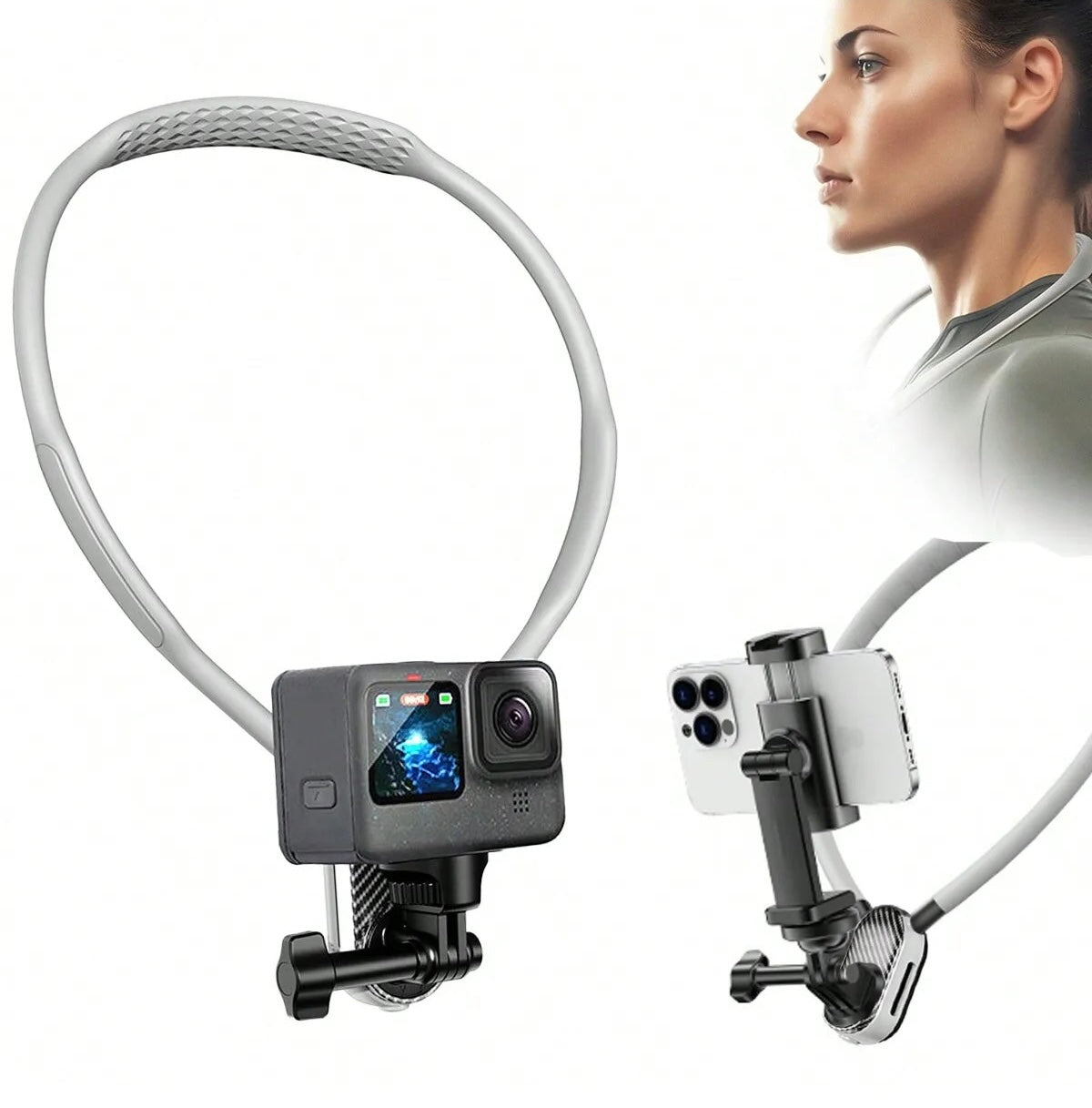 Support Kit Mains libres pour Filmer en POV - Téléphone et Caméras d’action