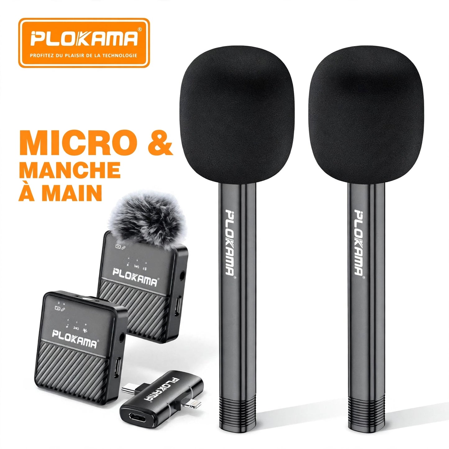 Plokama WM-60 - Pack Micro Cravate &  Interview Professionnel pour iPhone & Android