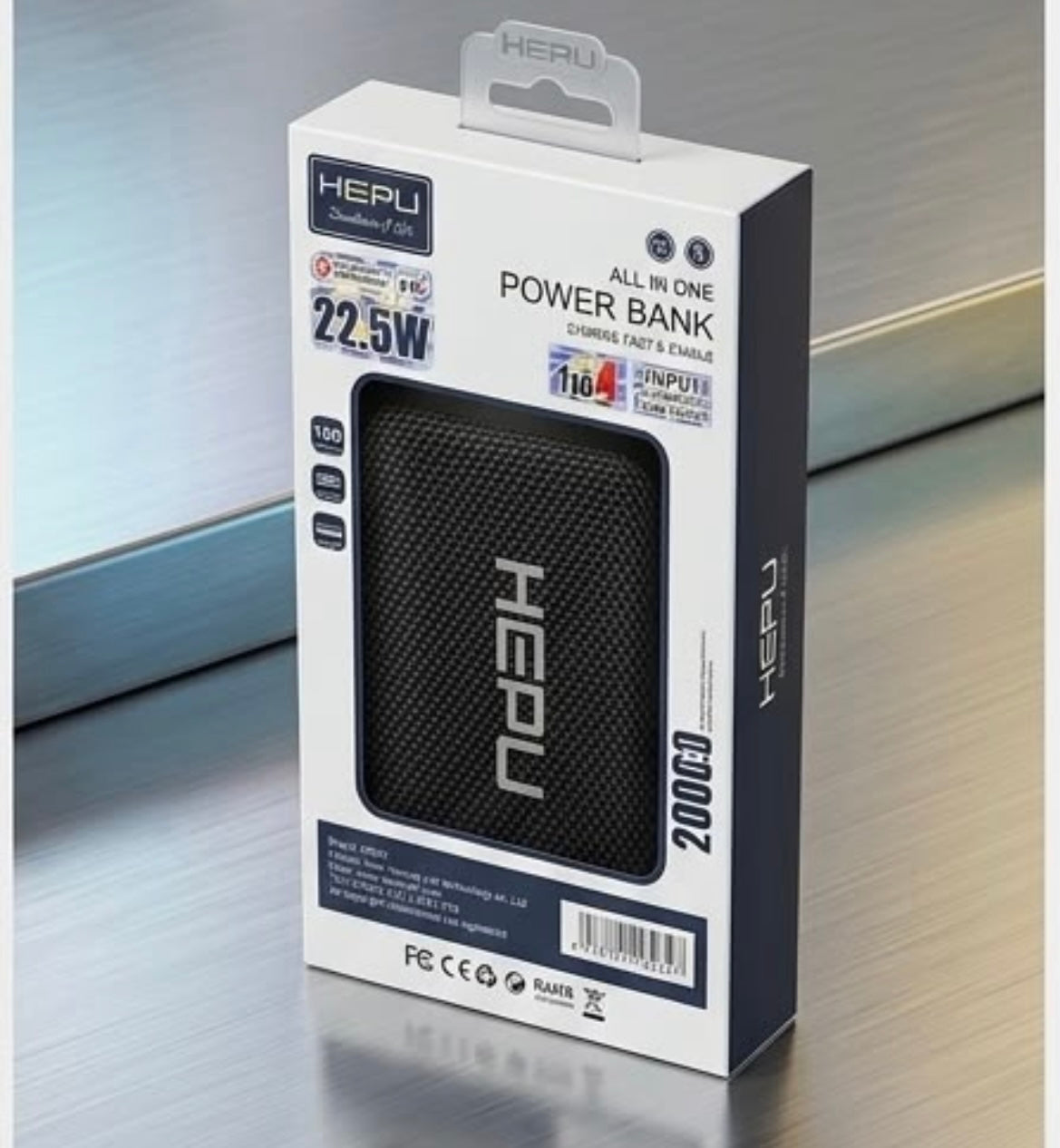 PowerBank Hepu HP-235 20000mAh 22.5W avec Fonction de charge rapide