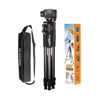 Plokama PK-9950 - Trépied Avec Rotation 360° Pour Caméra & Téléphones Portables