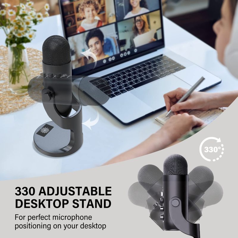 MC-PW8 - Microphone à Condensateur USB  pour Téléphone & Ordinateur