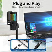 MC-PW13 - Microphone Plug & Play Pour Ordinateur, Smartphone et Tablette