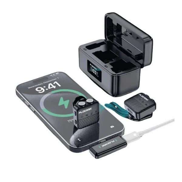 Micro Cravate VM80 - Pour iPhone & Android avec Boîtier de Charge