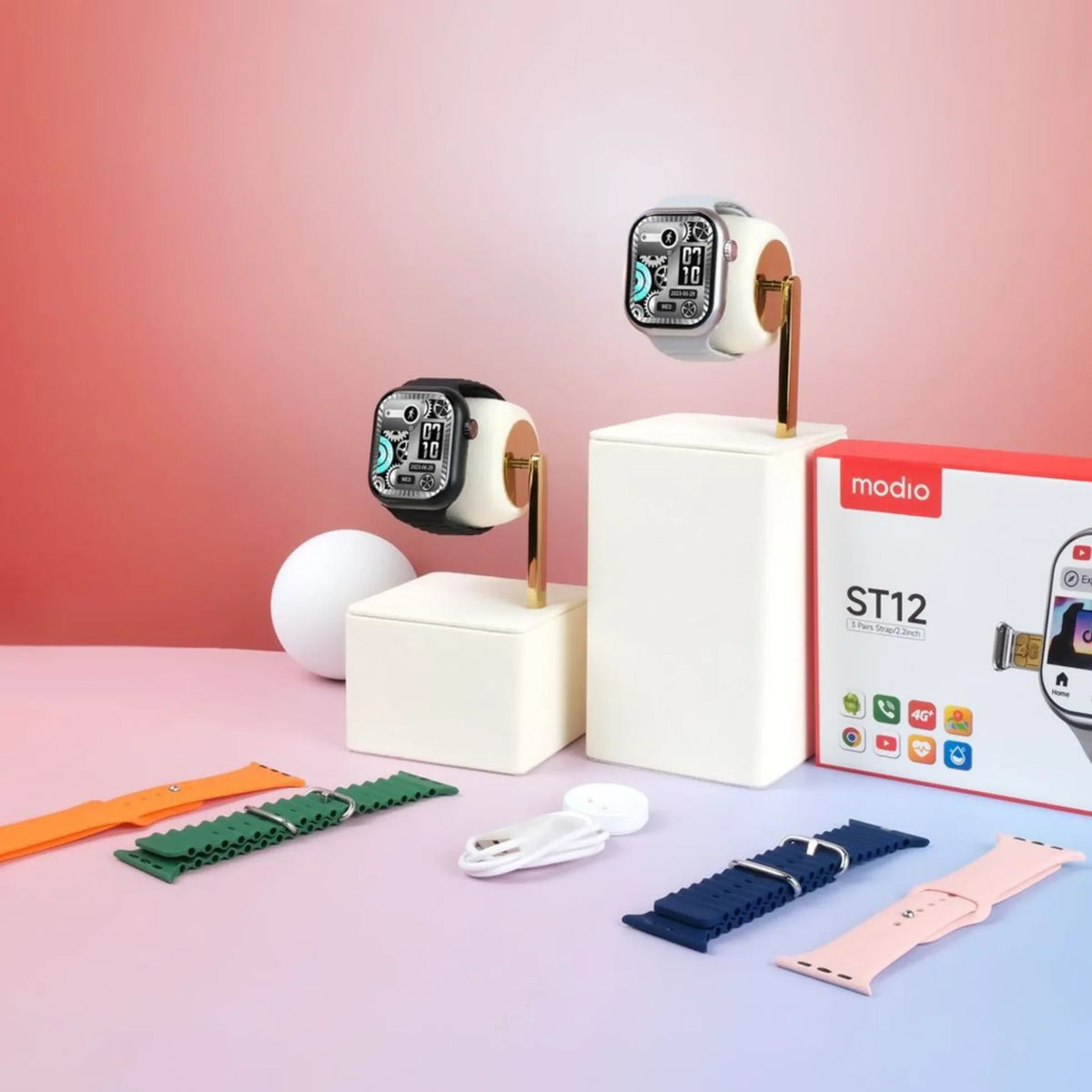 Montre Connectéé ST12 avec Carte Sim 5G - Stockage 64GB